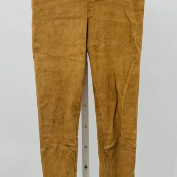 Vince Women's Skinny Lamb Leather Pants with Flares - Picture 2 of 7